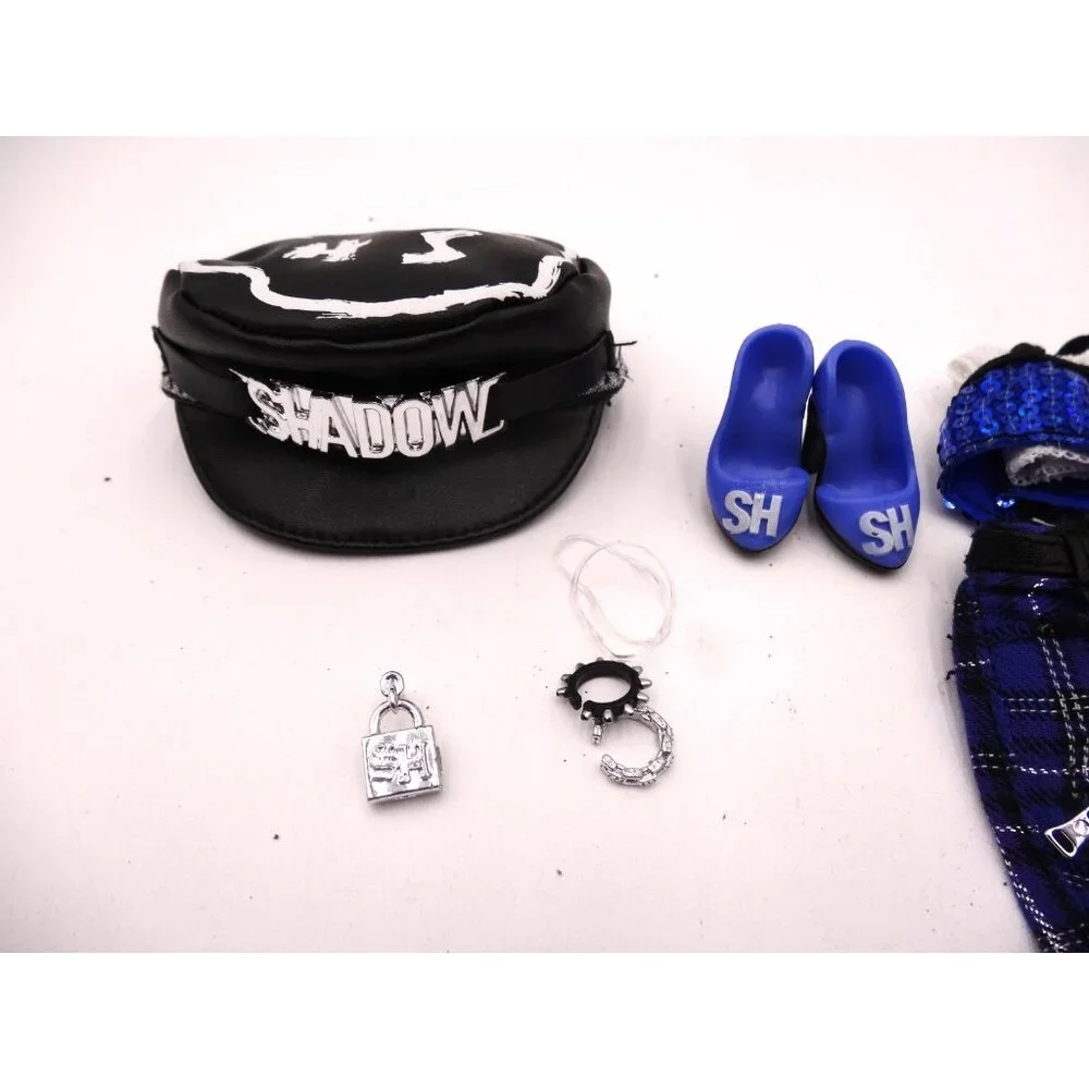 Rainbow Vision Shadow‎ High UMA VANHOOSE Punk NEON Blue PLAID clothes hat Shoes